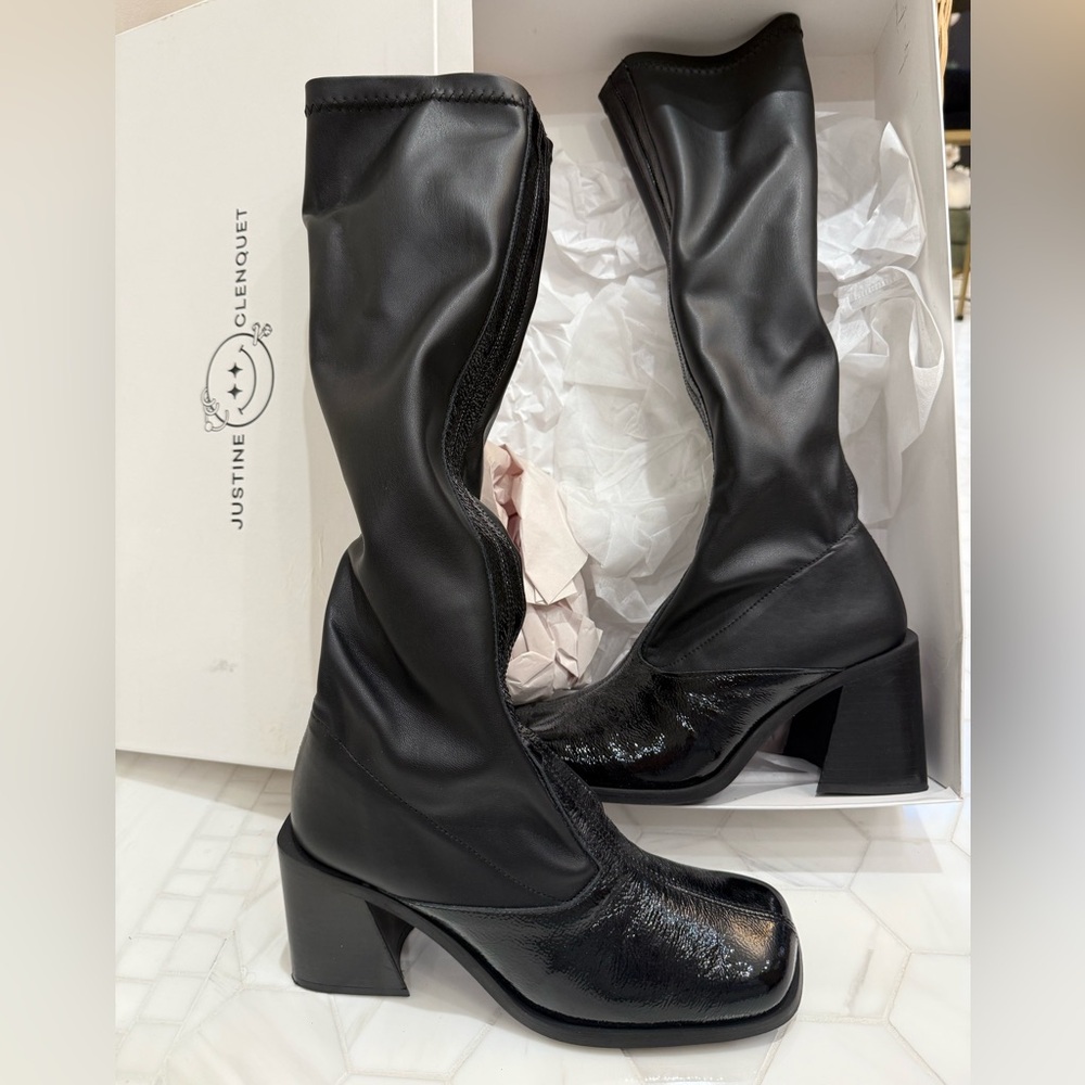 Justine Clenquet Black Knee Boots